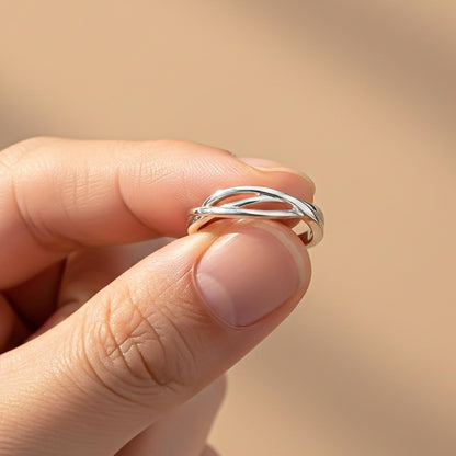 Silver Wave Band For Men's