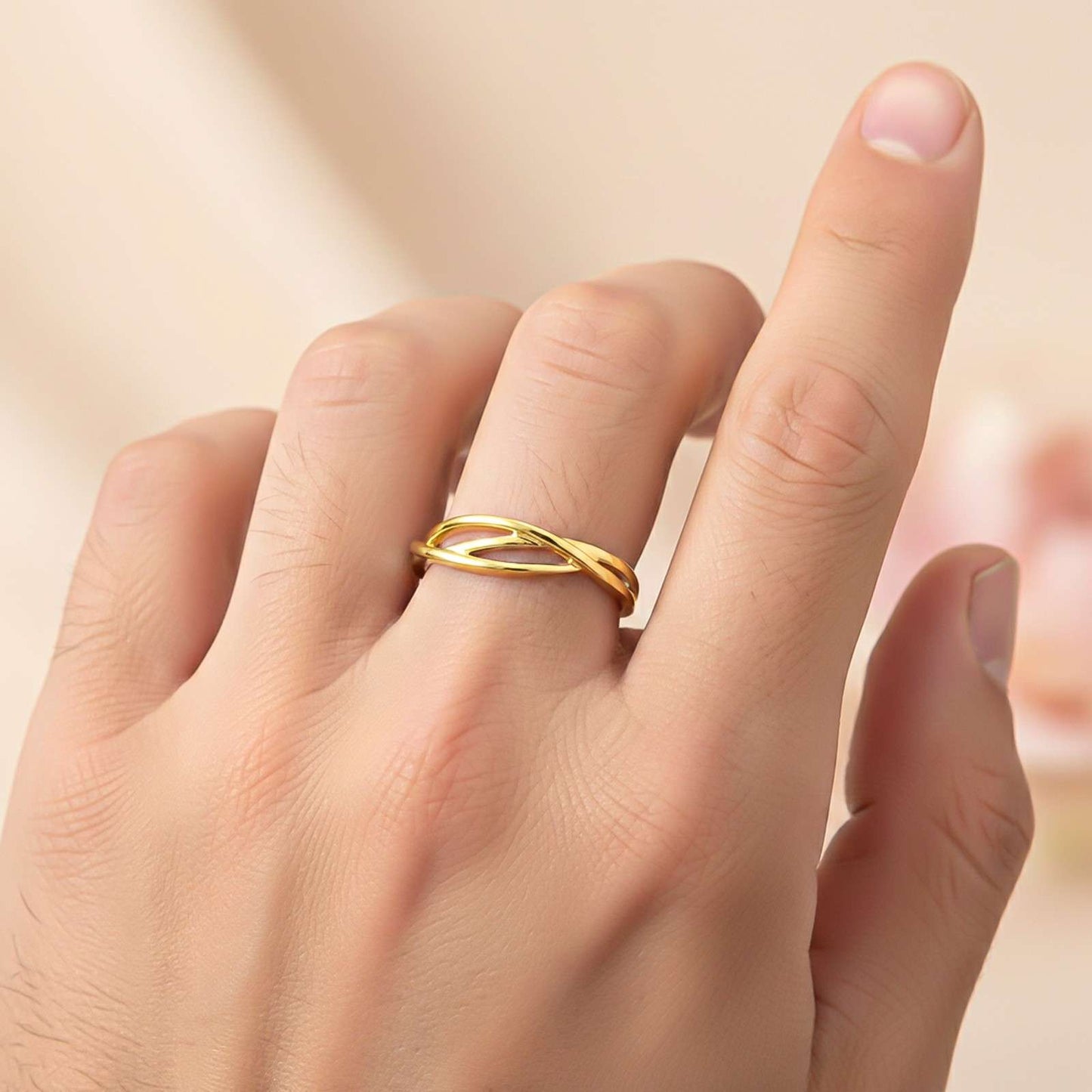 Golden Wave Band For Men's