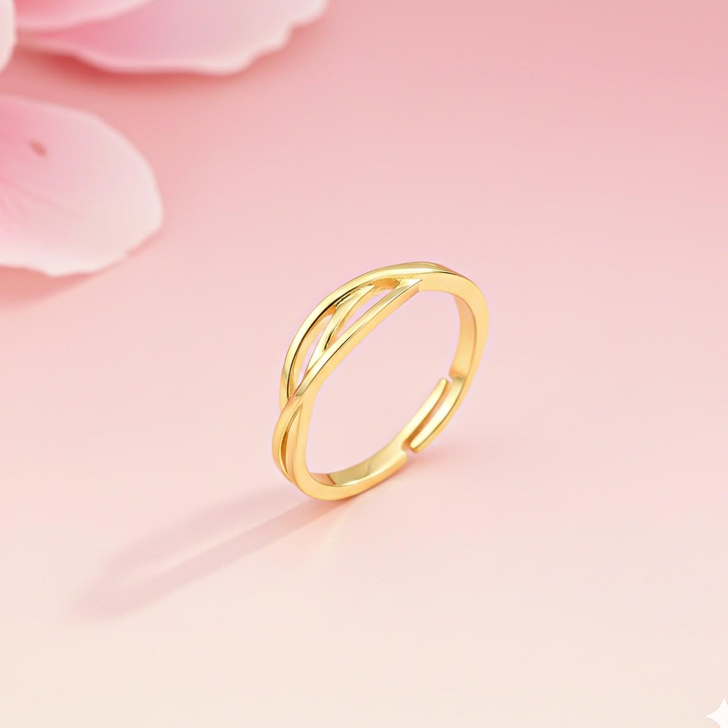 Golden Wave Band For Men's