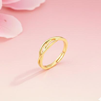 Golden Wave Band For Men's