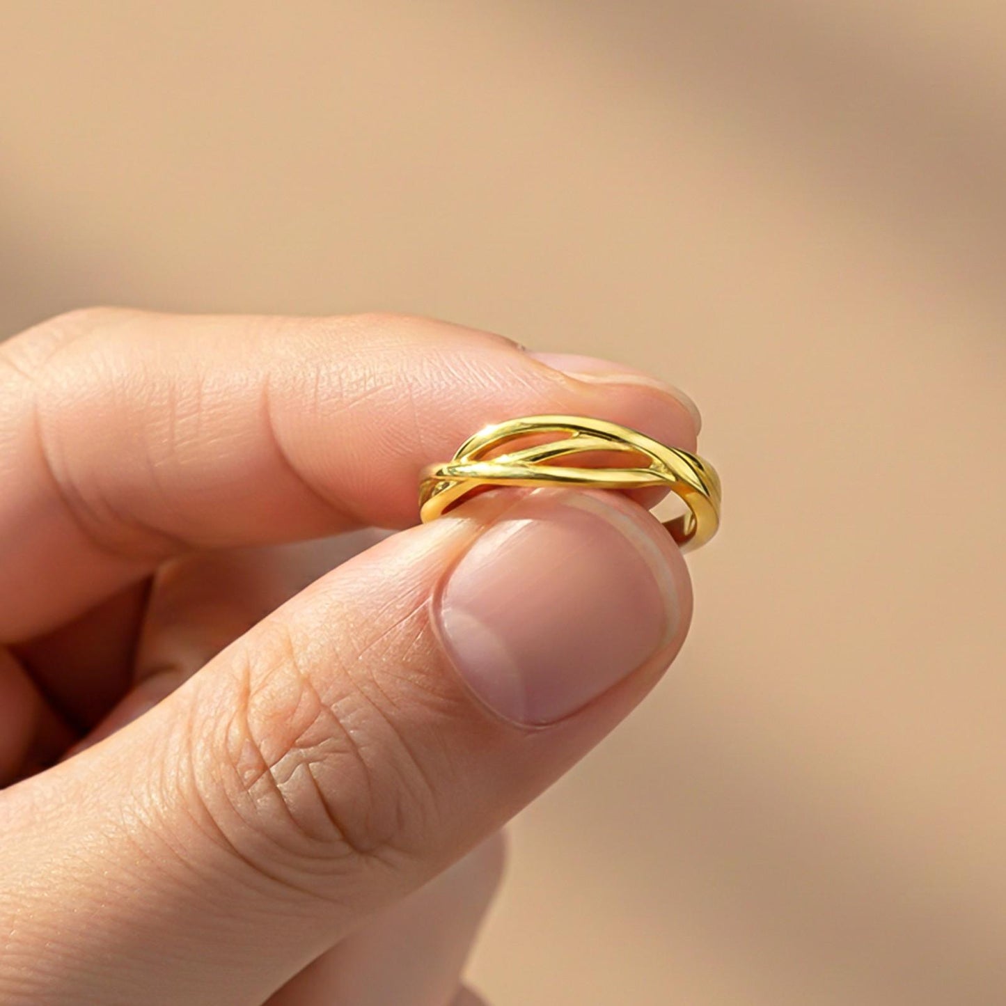 Golden Wave Band For Men's