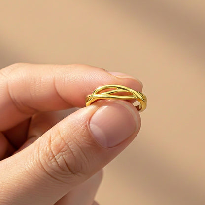 Golden Wave Band For Men's