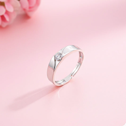 Silver Criss Cross Band For Men's