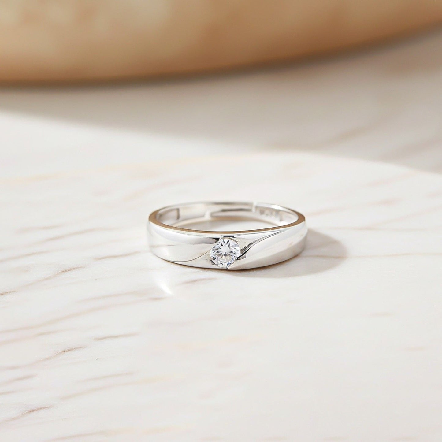 Silver Criss Cross Band For Men's