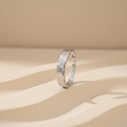 Silver Criss Cross Band For Men's