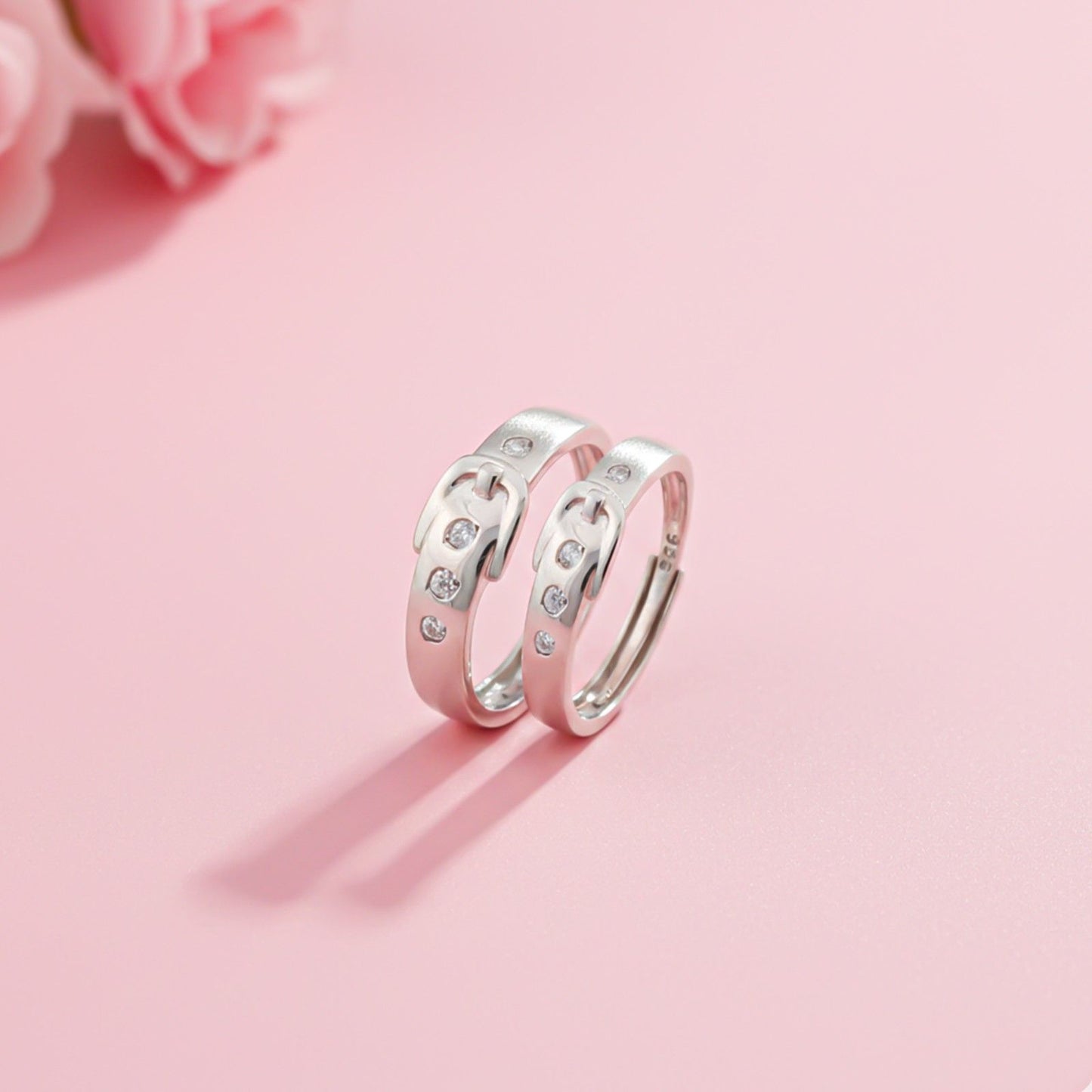 Silver You & I Couple Rings