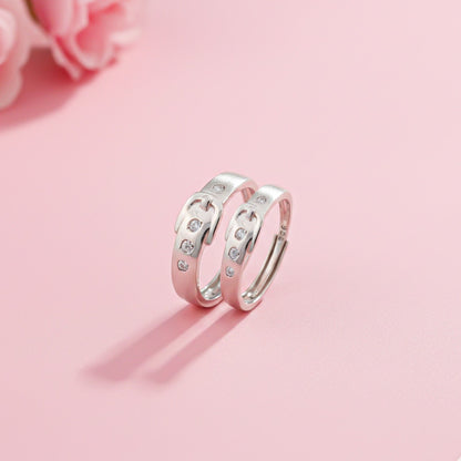 Silver You & I Couple Rings