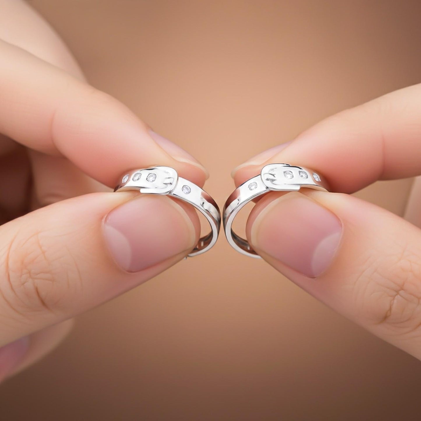 Silver You & I Couple Rings