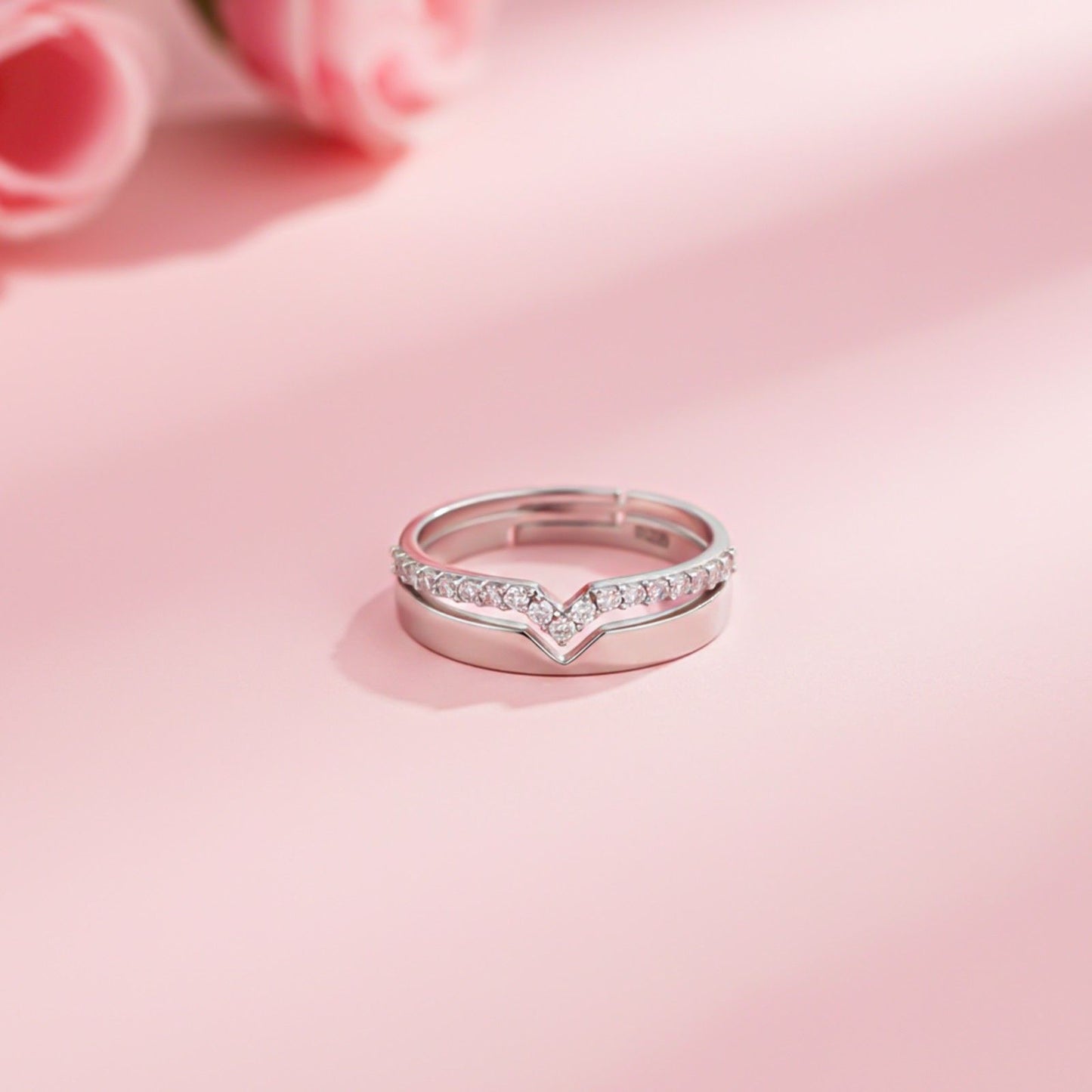 Silver Cupid Arrow Couple Bands