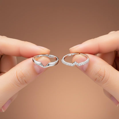 Silver Cupid Arrow Couple Bands