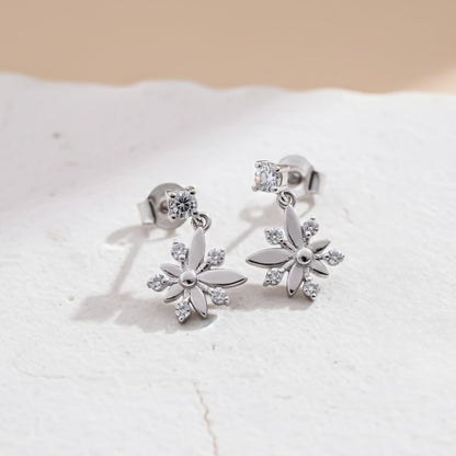 Silver Glossy Flower Petals Drop