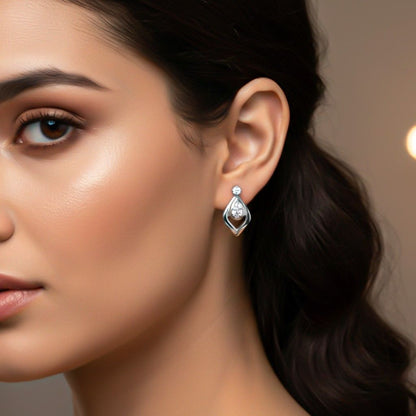 Silver Spear Stud Earrings