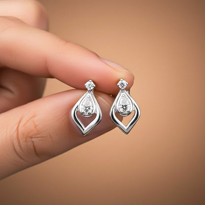 Silver Spear Stud Earrings