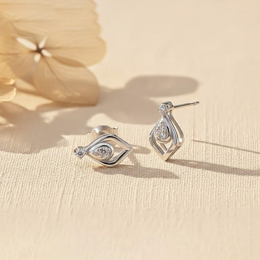 Silver Spear Stud Earrings
