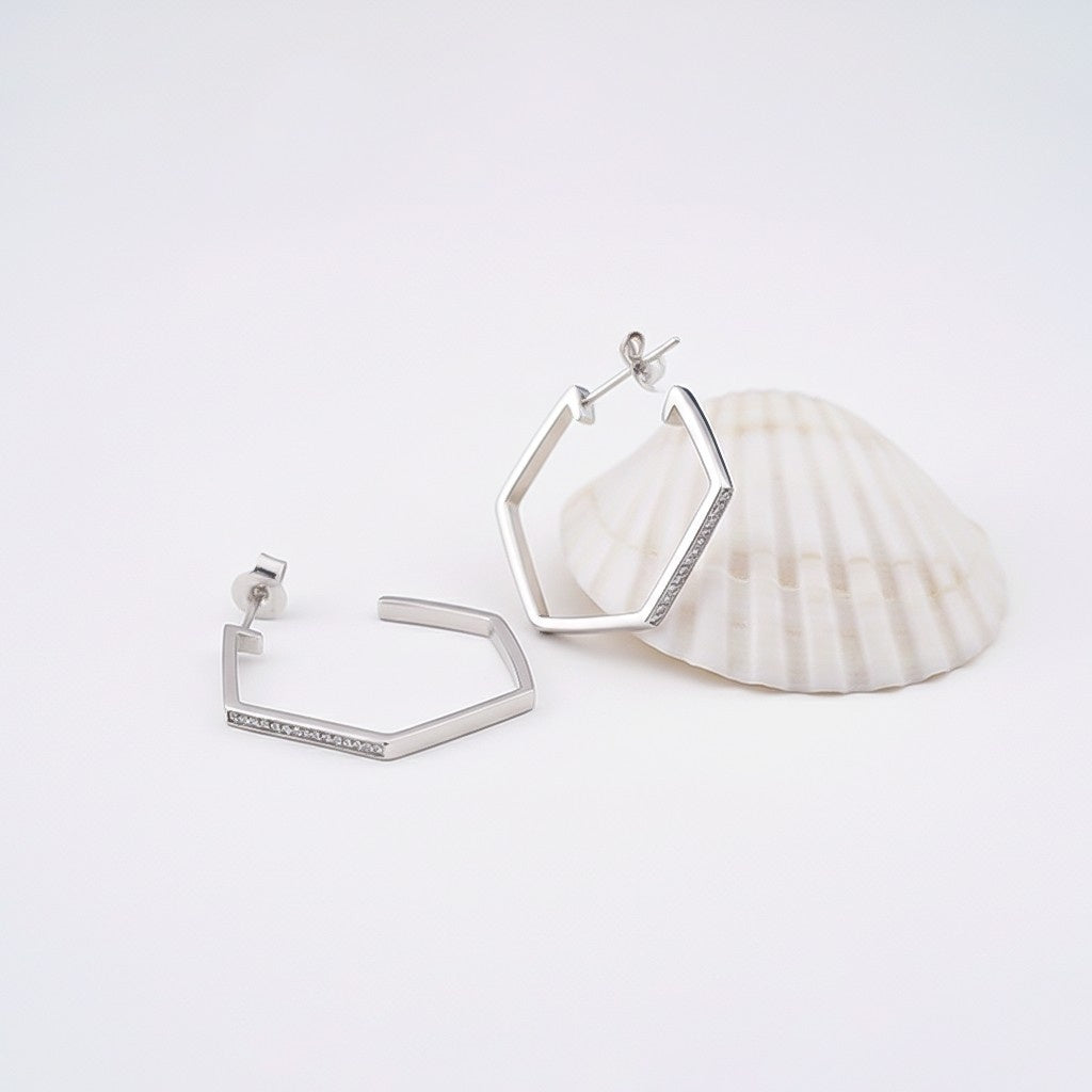 Silver Loop Hoop Earrings