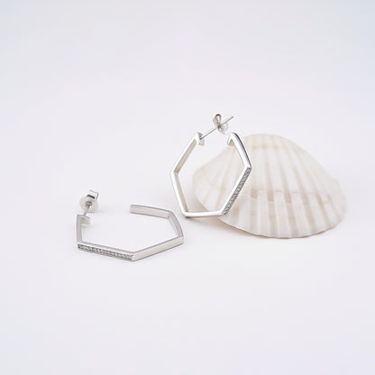 Silver Loop Hoop Earrings