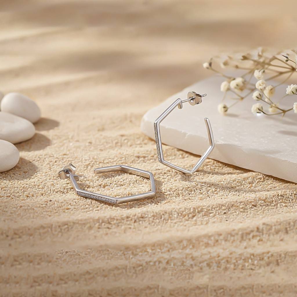 Silver Loop Hoop Earrings