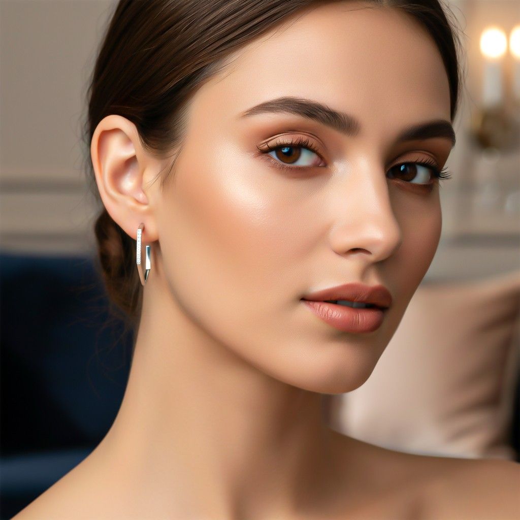 Silver Loop Hoop Earrings