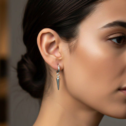 Silver Bullet Drop Men's Earrings