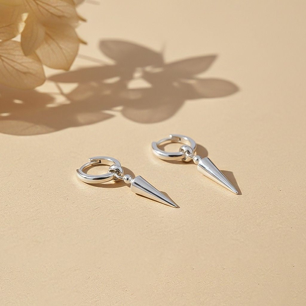 Silver Bullet Drop Men's Earrings