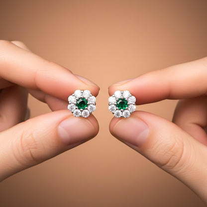 Silver Blooming Studs Earring