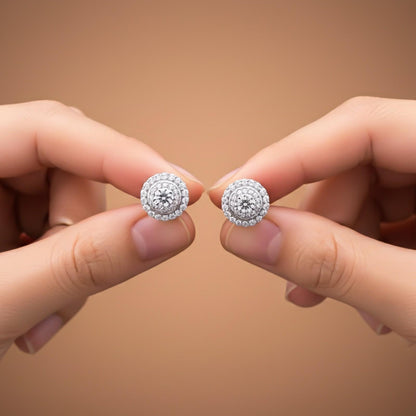 925 Silver Cluster Maya Studs