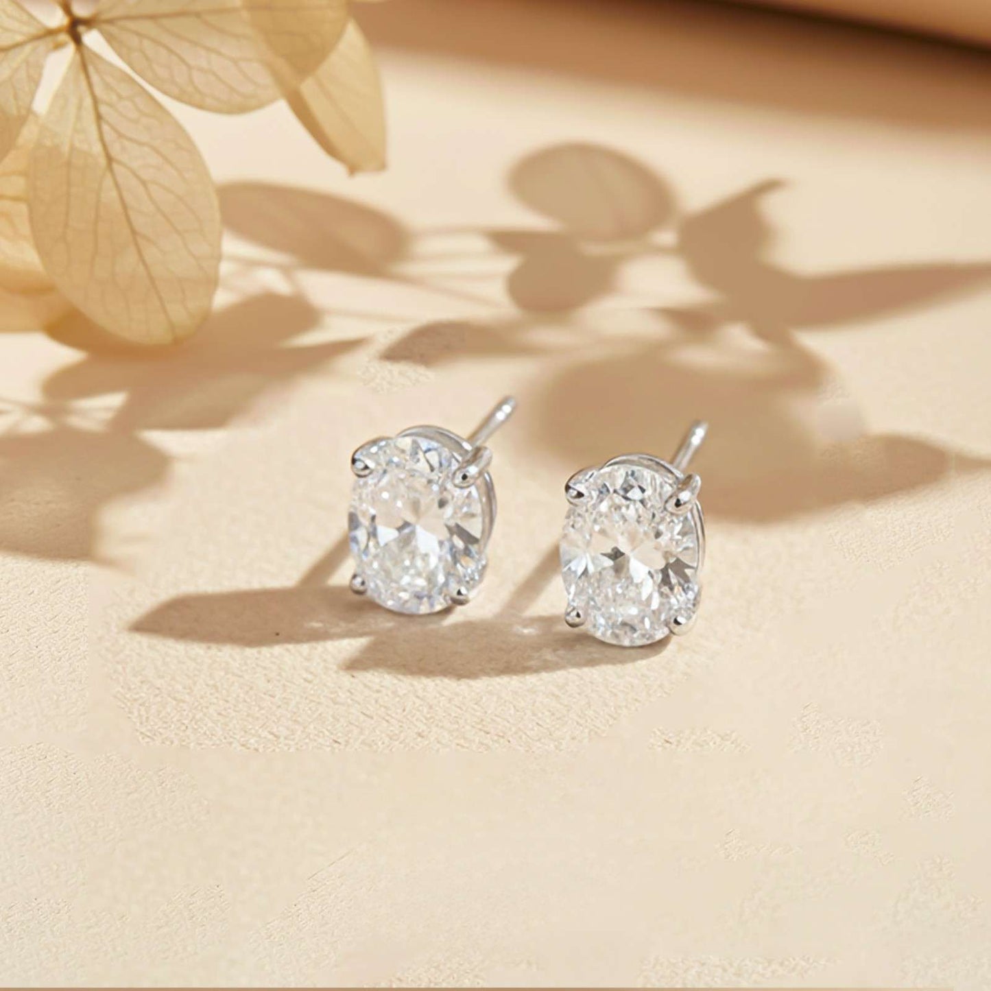 Silver Zircon Classic Stud Earrings