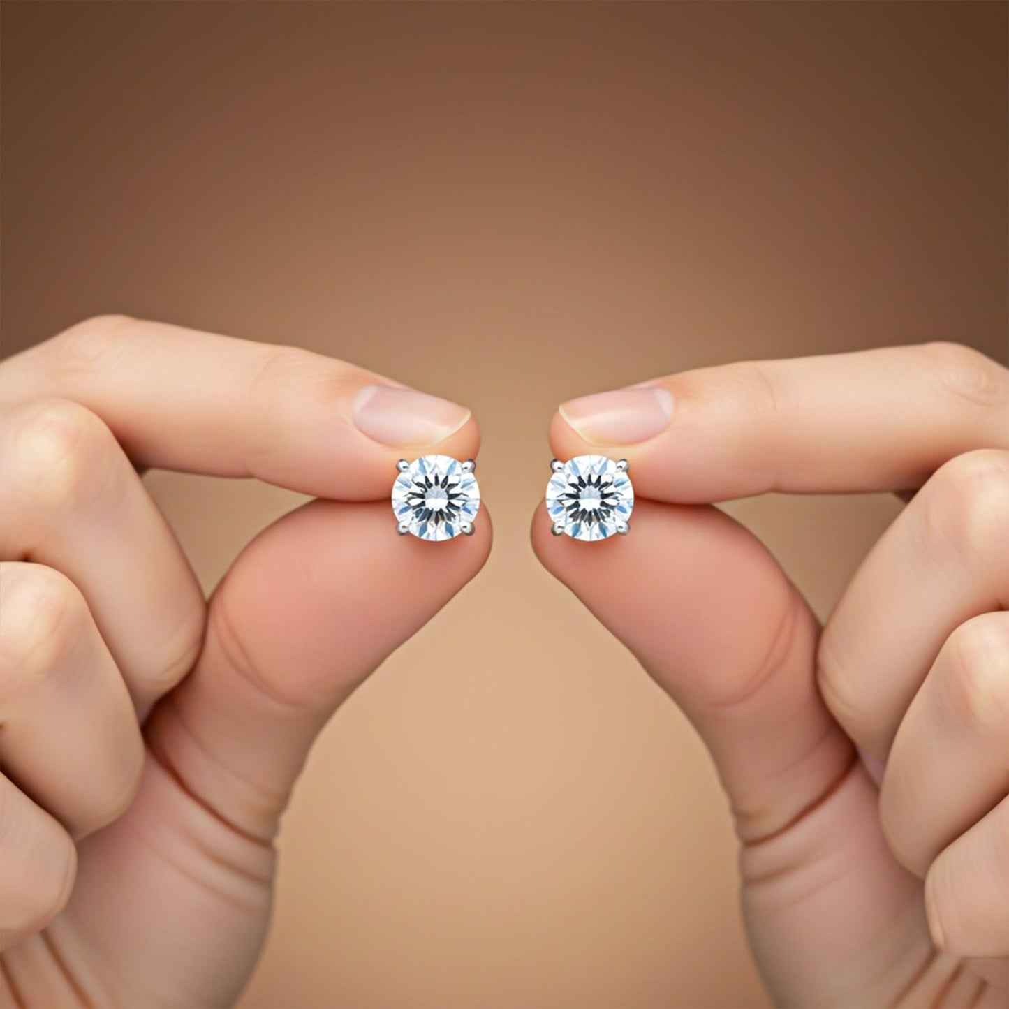 Silver Zircon Mini Stud Earrings