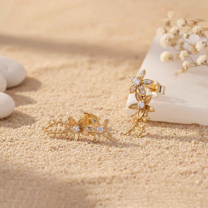 Golden Star Constellation Stud Earrings