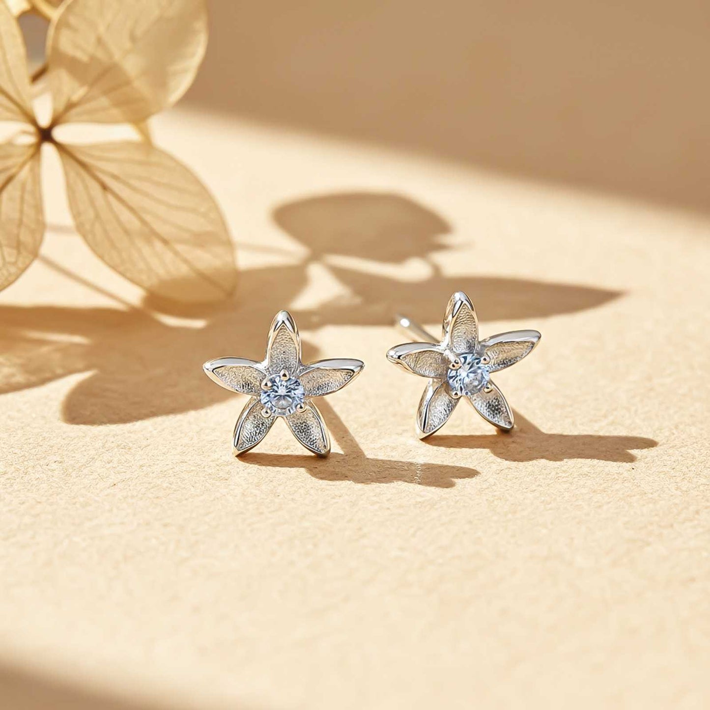 Silver Minimalist Star Studs