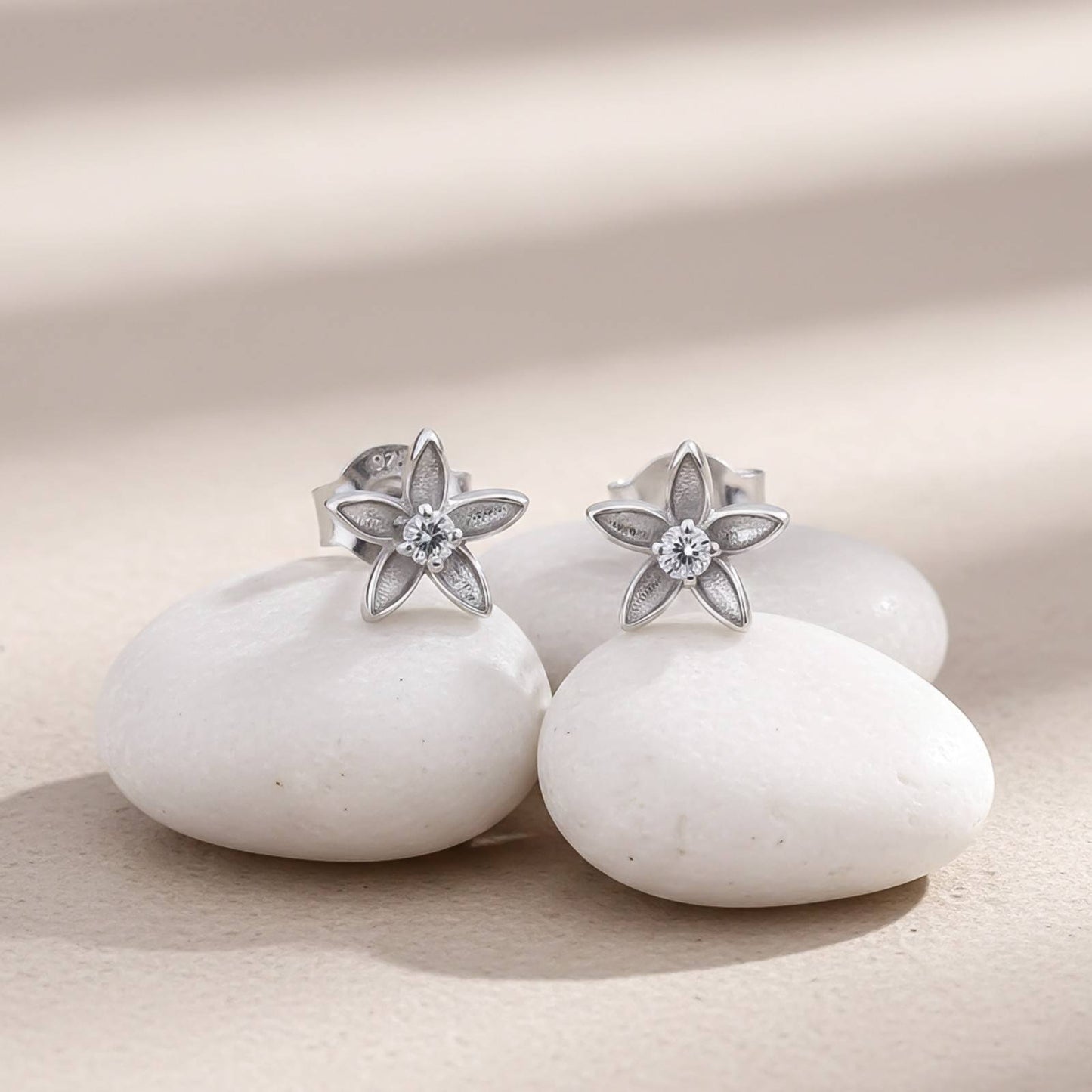 Silver Minimalist Star Studs