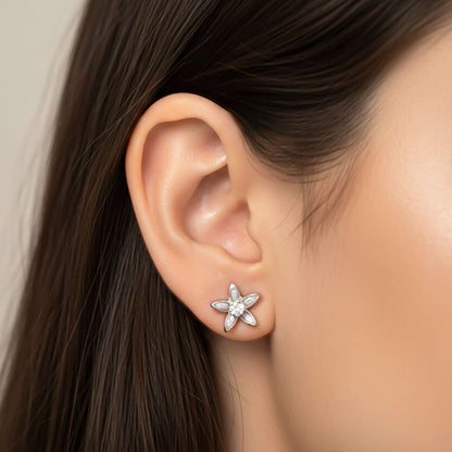 Silver Minimalist Star Studs