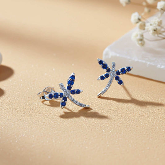 Silver Dragonfly Mini Stud Earrings