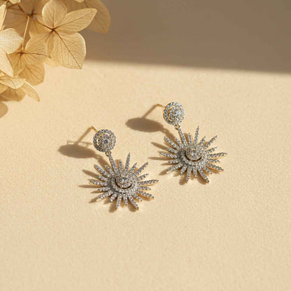 Silver Sensation Snowflake Drop Earrings