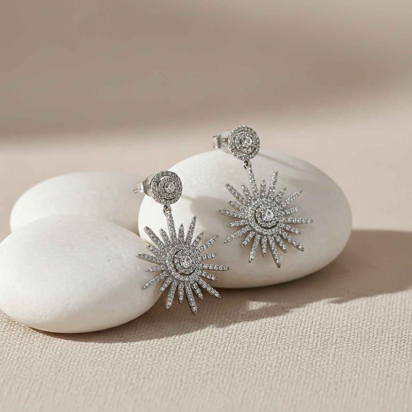 Silver Sensation Snowflake Drop Earrings