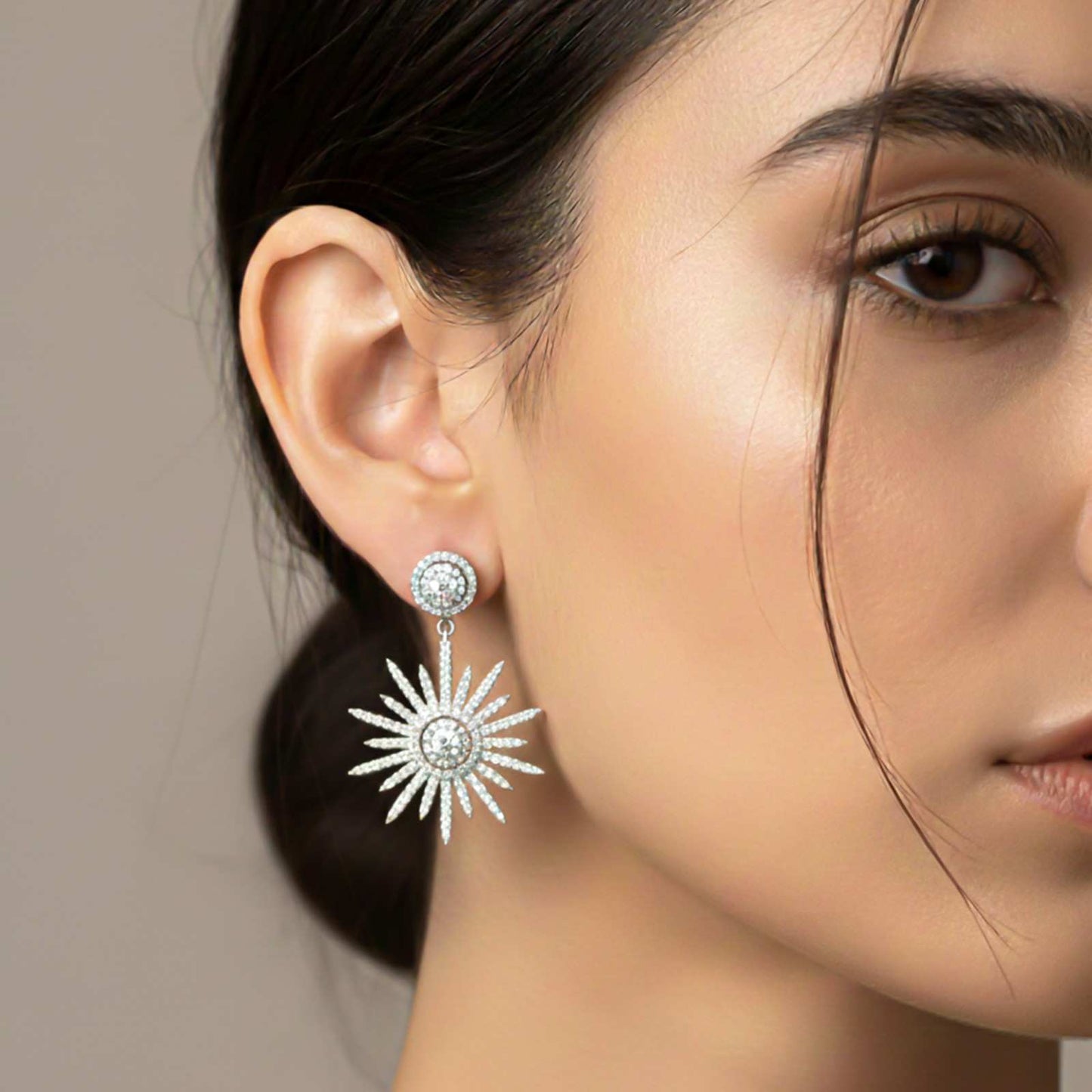 Silver Sensation Snowflake Drop Earrings