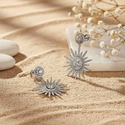 Silver Sensation Snowflake Drop Earrings