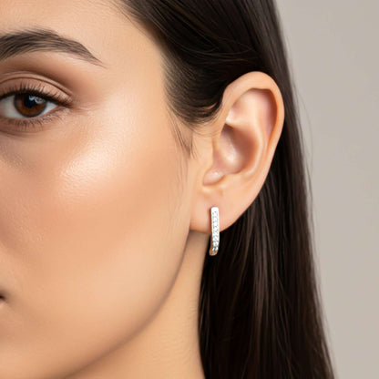 Silver Sculpted Minimalist Stud Earrings