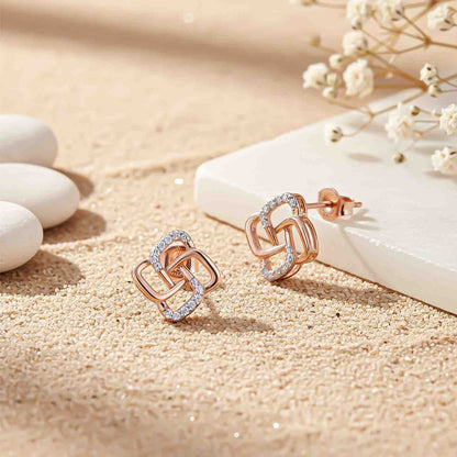 Rose Gold Zircon Studded Cadmus Earring