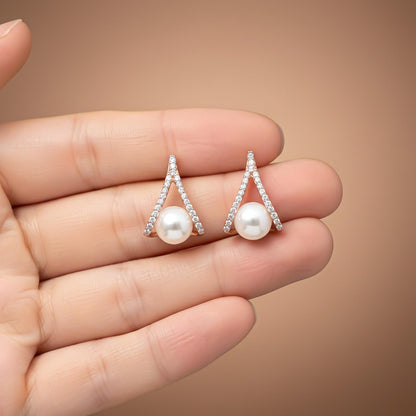 Rose Gold Mother of Pearl Drop Earrings