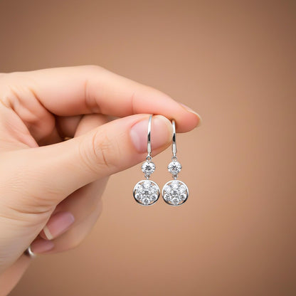 Silver Zircon Drizzle Drop Earrings
