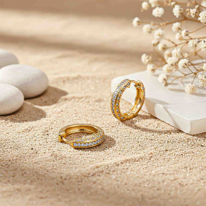 Golden Hip Hop Hoop Earrings