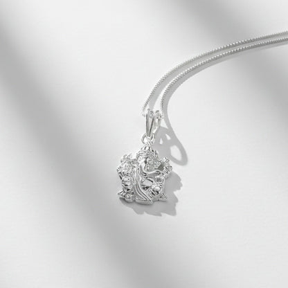 Silver Lord Ganesh Siting Pendant