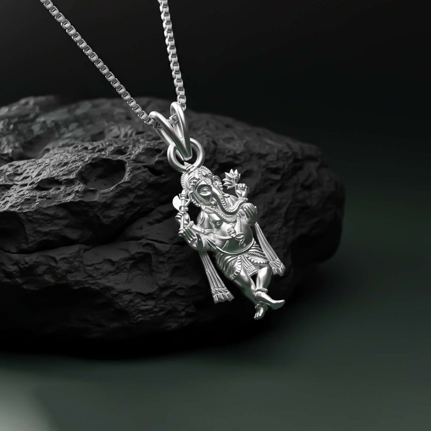 Silver God Ganesh Avtar Pendant