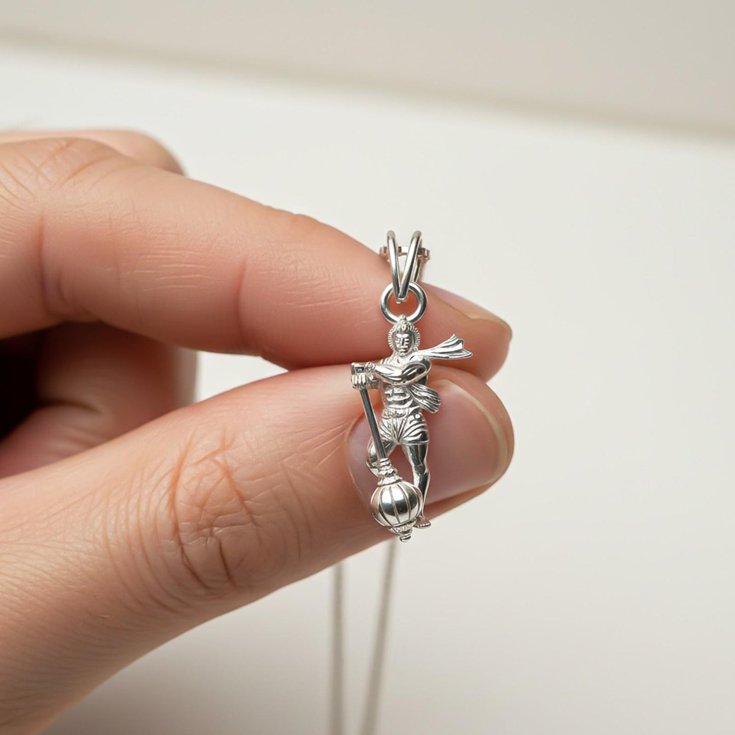 Silver Lord Bajrang Bali Pendant