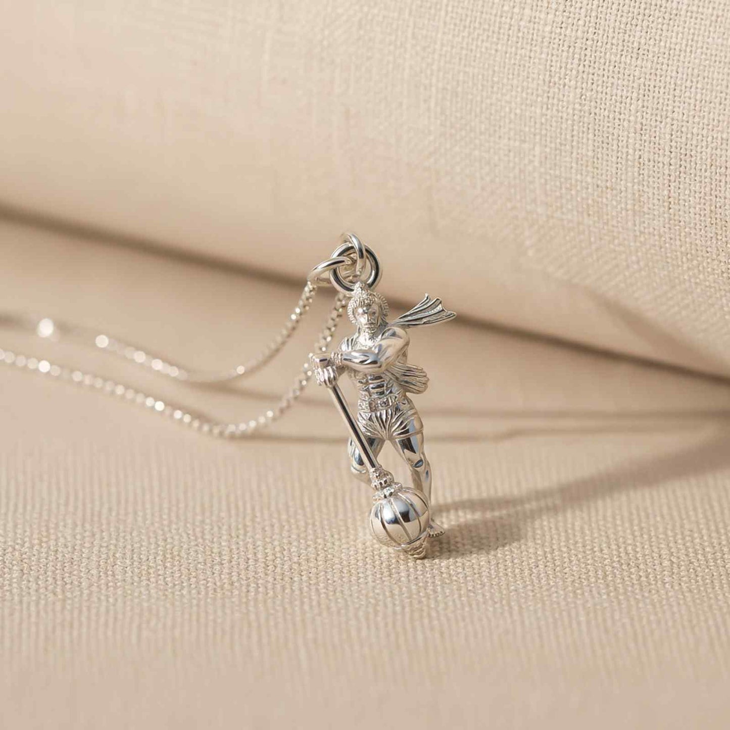 Silver Lord Bajrang Bali Pendant