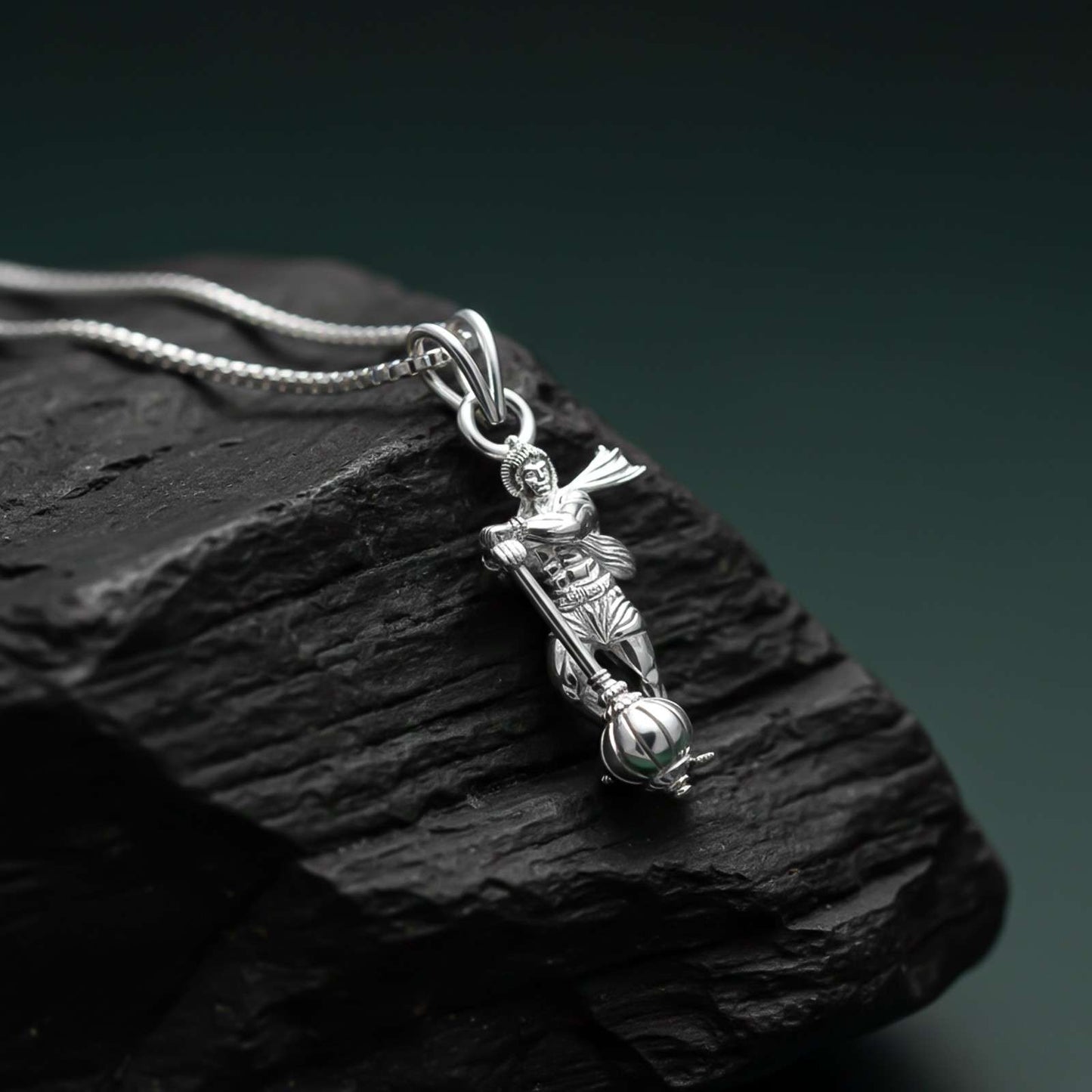 Silver Lord Bajrang Bali Pendant