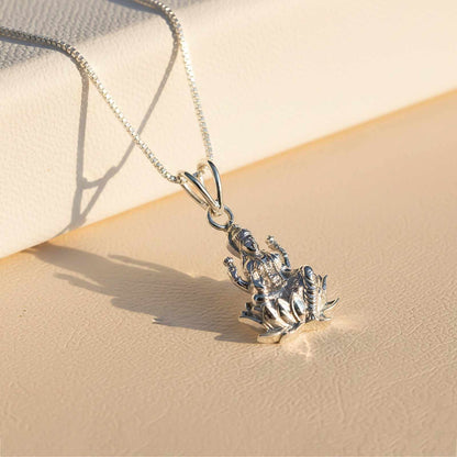 Silver Mata Laxmi Mahalaxmi Silver Religious Pendant