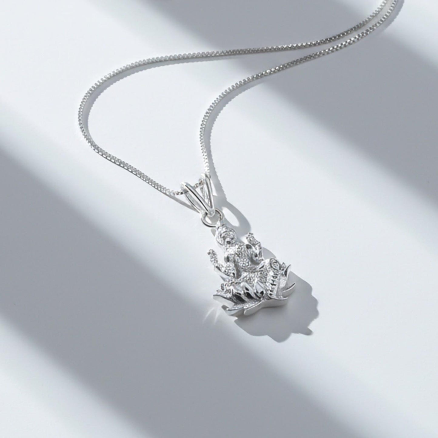 Silver Mata Laxmi Mahalaxmi Silver Religious Pendant