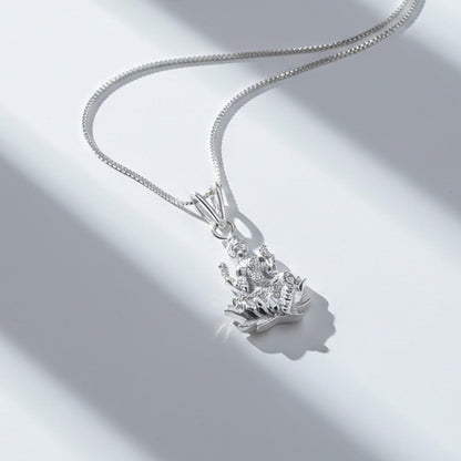 Silver Mata Laxmi Mahalaxmi Silver Religious Pendant